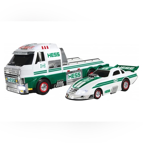 NIB Hess 2016 Toy Truck & Dragster 💚🤍 - Picture 1 of 13